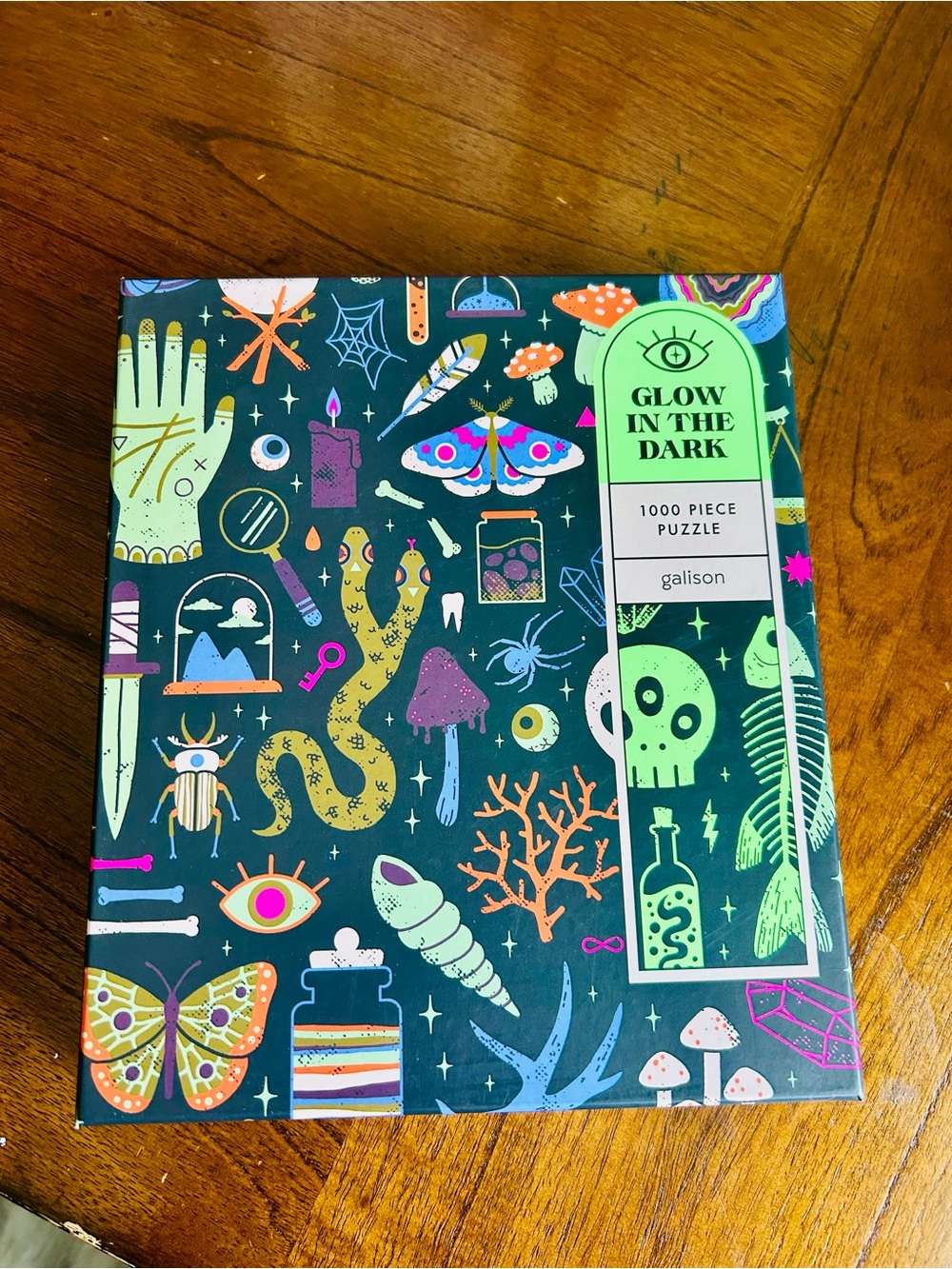 Galison Glow-in-the-Dark Mystical Icons 1000-Piece Puzzle — complete!